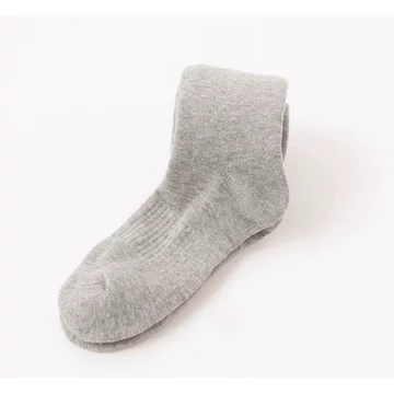 Női világos szürke pamut combzokni