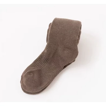 Női világos barna pamut combzokni