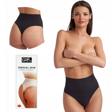 GATTA STRING CORRECT SENSUAL SKIN fekete női tanga alsónemű 
