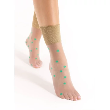 BROADWAY 20 DEN mintás zöld bokafix