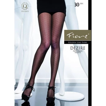 DEZIRE 30 DEN mintás fekete harisnyanadrág