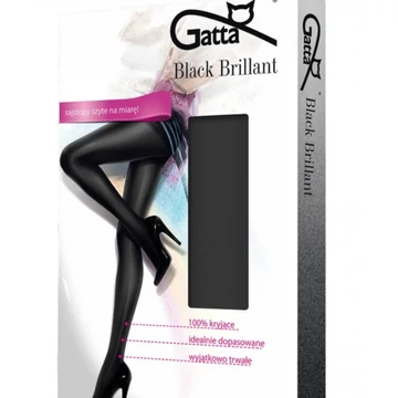 GATTA BLACK BRILLANT PERFECT FIT fekete harisnyanadrág plus size méretben is