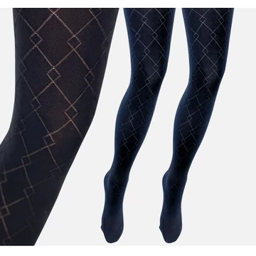 GEO 50 DEN mintás fekete harisnyanadrág