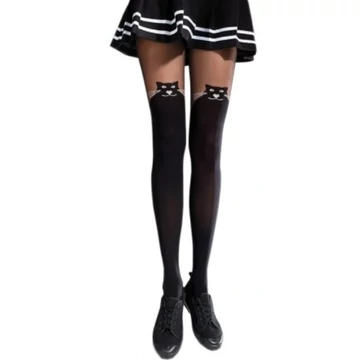 IN INDIVIDUAL  3D hatású 50 DEN cica mintás harisnyanadrág