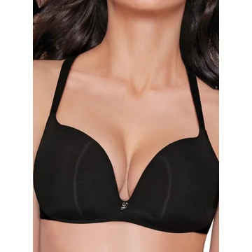 Leilieve 4600 szuper push-up merevítő nélküli fekete melltartó
