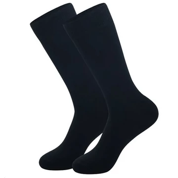 Férfi Desinger mintás pamut CREW alkalmi fekete zokni