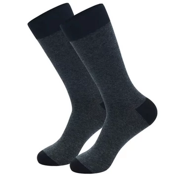 Férfi Desinger mintás pamut CREW alkalmi sötét szürke zokni