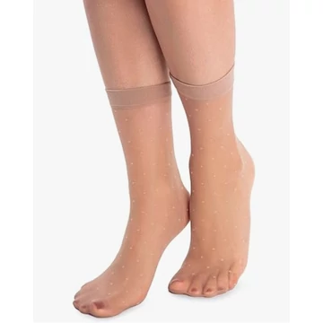 WHISPER 20 DEN mintás natural bokafix