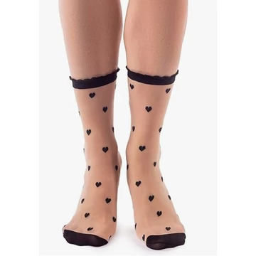 CUORI 20 DEN mintás natural bokafix