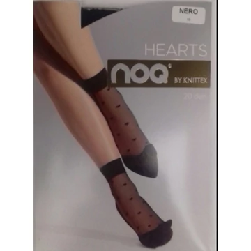 HEARTS 20 DEN mintás natur bokafix