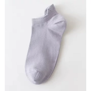 Férfi világos szürke pamut bokazokni