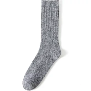Férfi és női meleg Merino szürke Crew gyapjú zokni