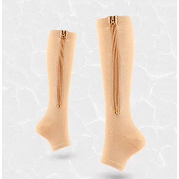 Cipzáros kompressziós 20-30mmhg varikózus vénás lábujj nélküli térdzokni