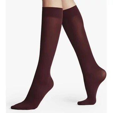 Kála 50 DEN microfiber bordó térdfix