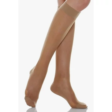 Kála 50 DEN microfiber beige térdfix