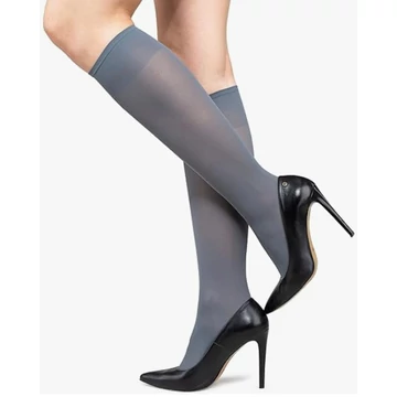 MOLLY 20 DEN lycrás szürke térdfix 2 pár