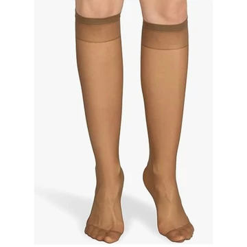 MOLLY 20 DEN lycrás cognac térdfix 2 pár