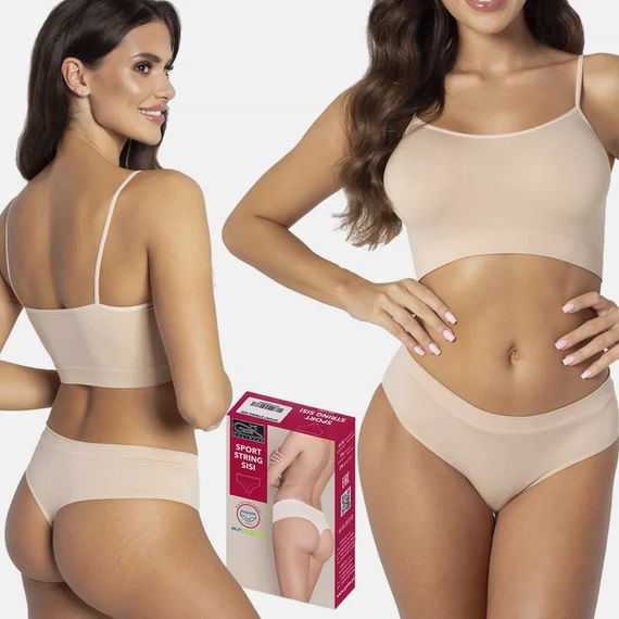 GATTA SPORT STRING SISI varrat nélküli natural (testszínű) női tanga alsónemű