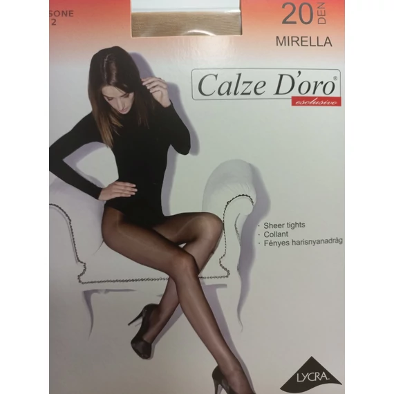 Mirella 20 DEN tanga fazonú fekete harisnyanadrág 