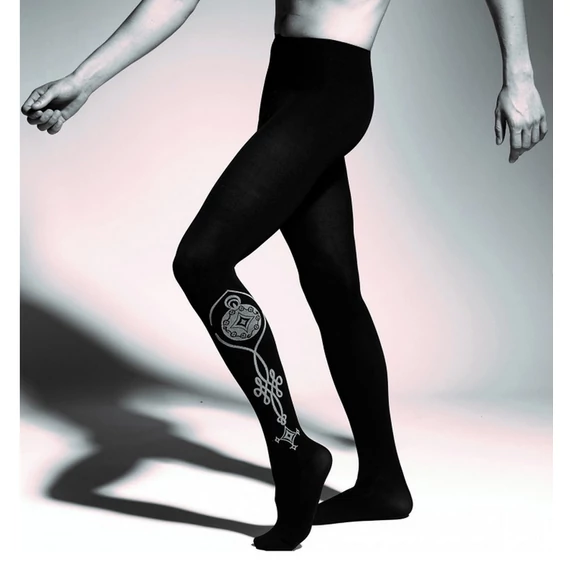 Adrian TATOO 60 DEN férfi mintás fekete harisnyanadrág