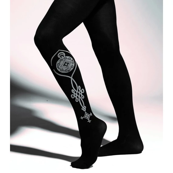 Adrian TATOO 60 DEN férfi mintás fekete harisnyanadrág