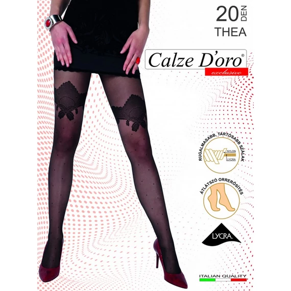 THEA 20 DEN szürke mintás harisnyanadrág