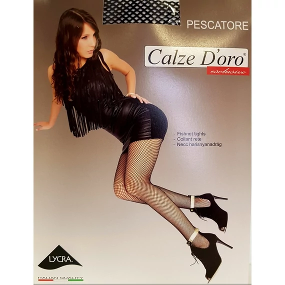  Calze Pescatore kis lyukú fekete micronecc harisnyanadrág 