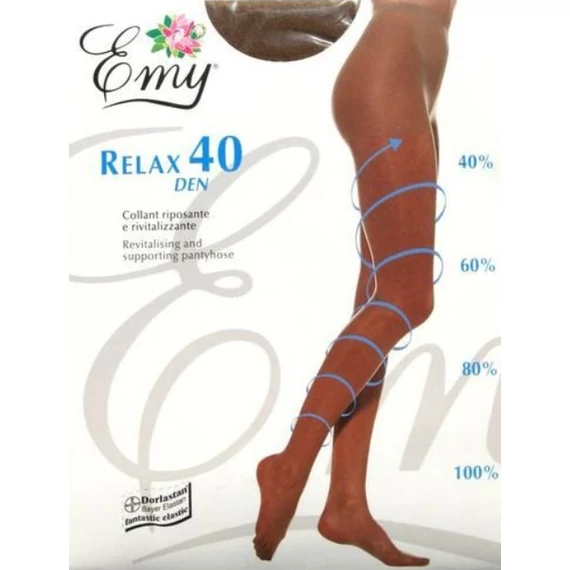 RELAX 40 DEN kompressziós fekete harisnyanadrág 