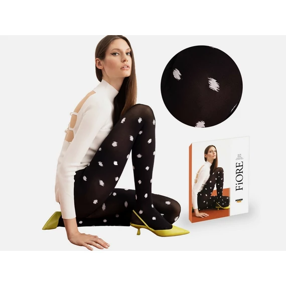 BLUR 60 DEN microfiber mintás fekete harisnyanadrág