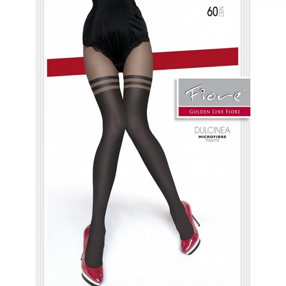 DULCINEA 60 DEN microfiber mintás fekete harisnynadrág