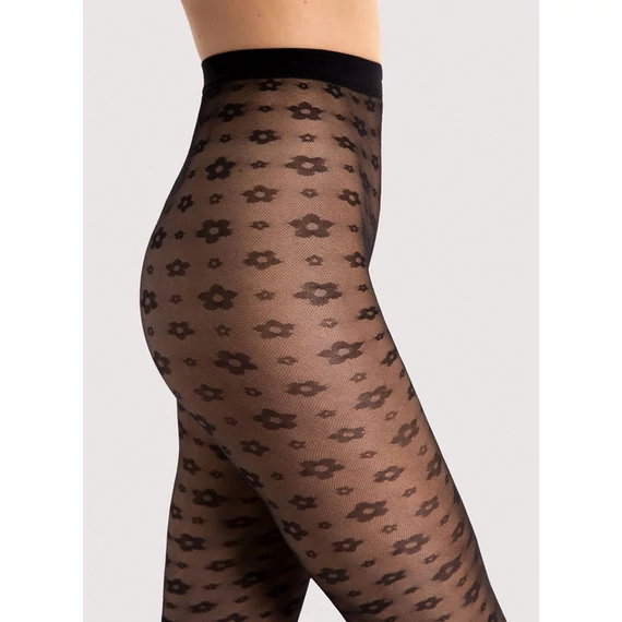  FOOTLOOSE 30 DEN mintás fekete harisnyanadrág 