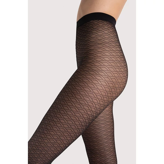 NIGTH FEVER 30 DEN mintás fekete harisnyanadrág 