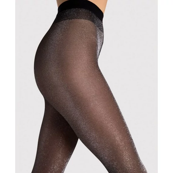 Veronica 20 DEN lurex fekete harisnyanadrág