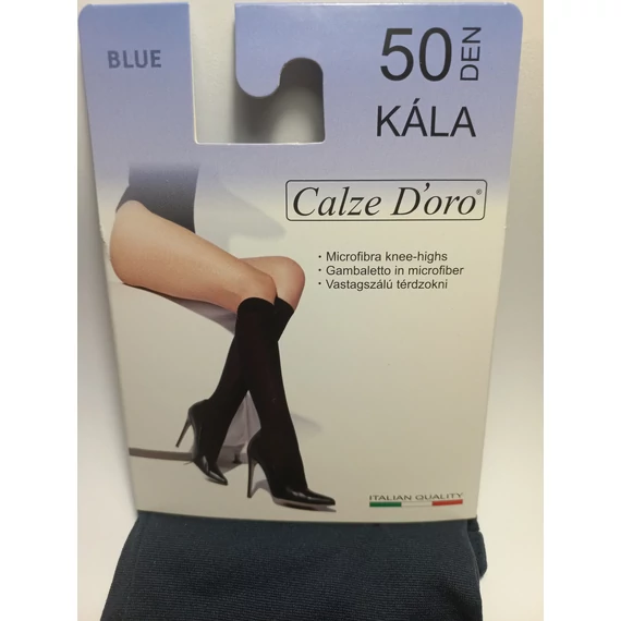 Calze D'oro Kála 50 DEN microfiber fekete térdfix
