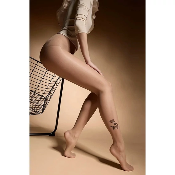 AILES 20 DEN mintás natur színű harisnyanadrág