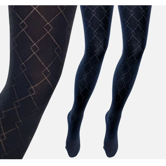 GEO 50 DEN mintás fekete harisnyanadrág