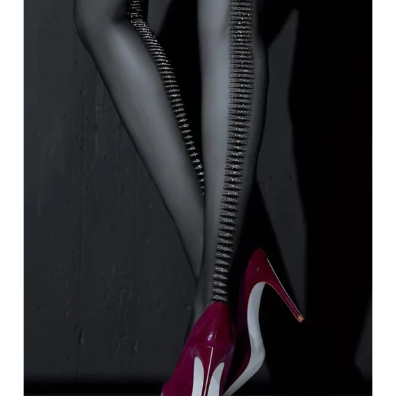 GODIVA 20 DEN fekete lurex harisnyanadrág