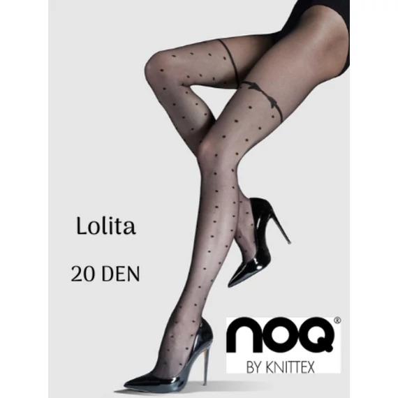 Lolita 20 DEN natur színű pöttyös mintás harisnyanadrág 