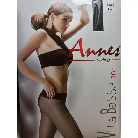 VITA BASSA 20 DEN fekete csípő harisnyanadrág
