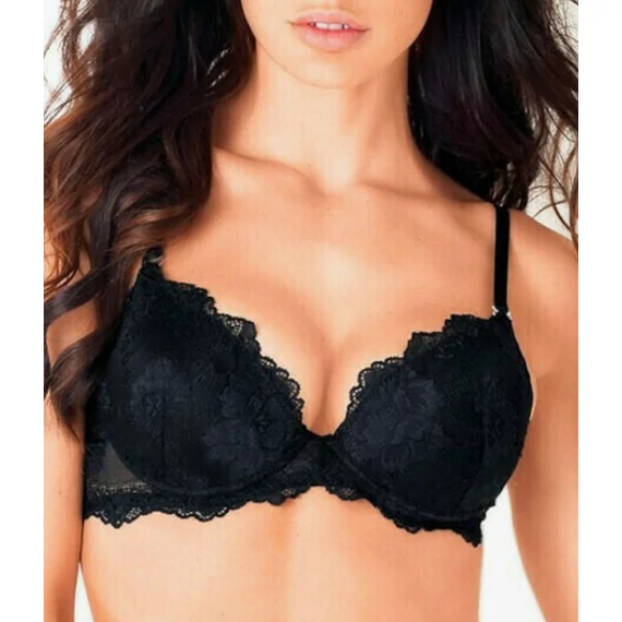 Lormar-Infiore 3000 push-up, merevítős fekete melltartó