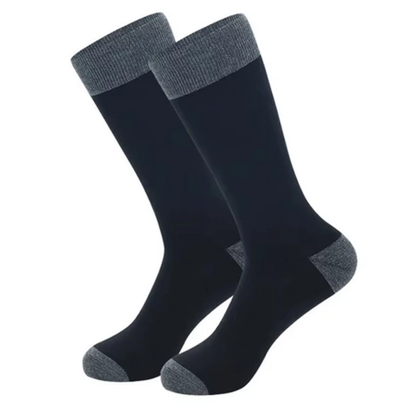 Férfi Desinger mintás pamut CREW alkalmi fekete zokni