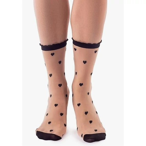 CUORI 20 DEN mintás natural bokafix