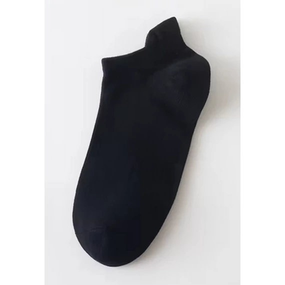 Férfi fekete pamut bokazokni