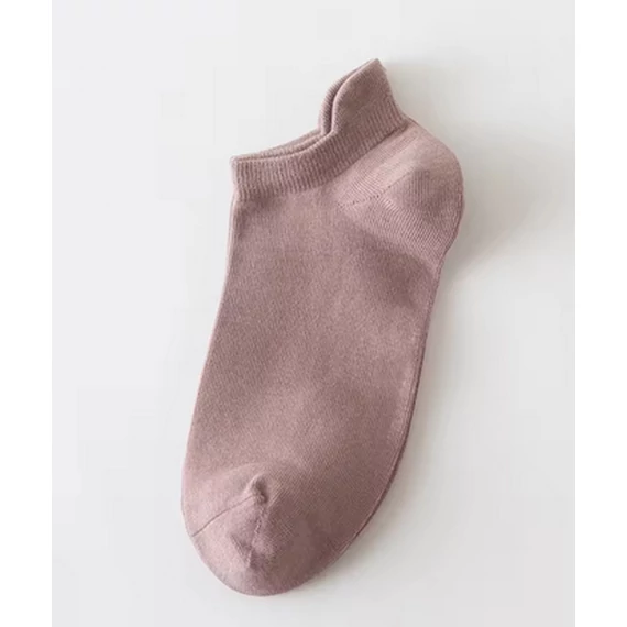 Férfi viágos barna pamut bokazokni