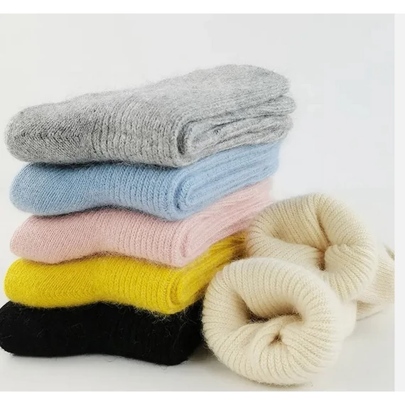 Női kötött Merino szürke gyapjú zokni