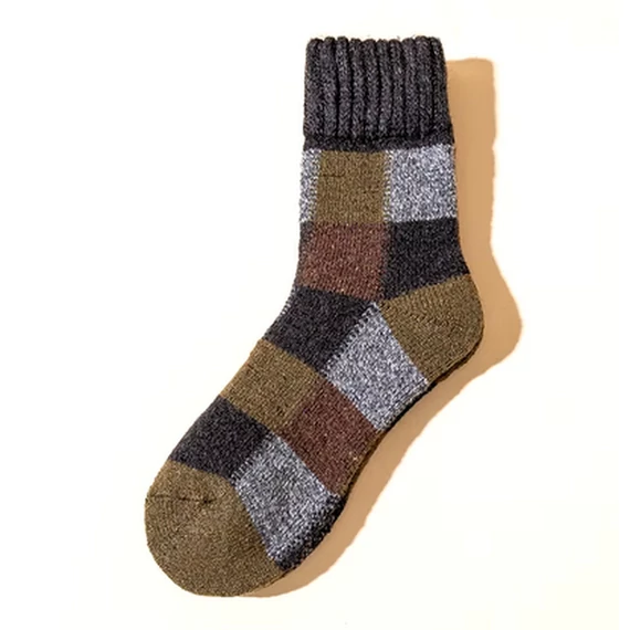 Férfi és női vastag kötött Merino szürke gyapjú zokni