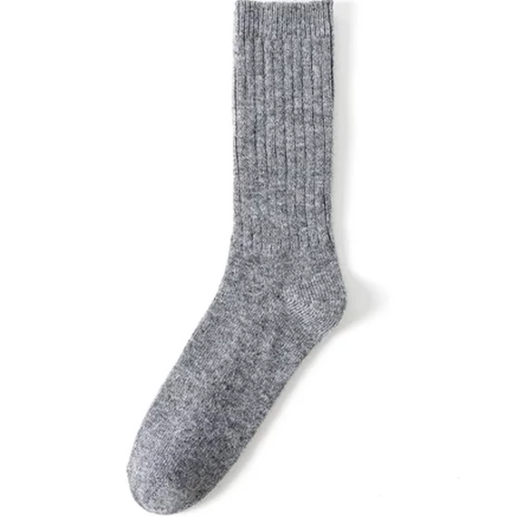 Férfi és női meleg Merino szürke Crew gyapjú zokni