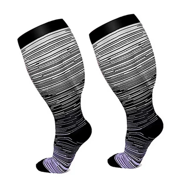 Kompressziós 20-30mmhg varikózus vénás térdzokni széles vádlira 