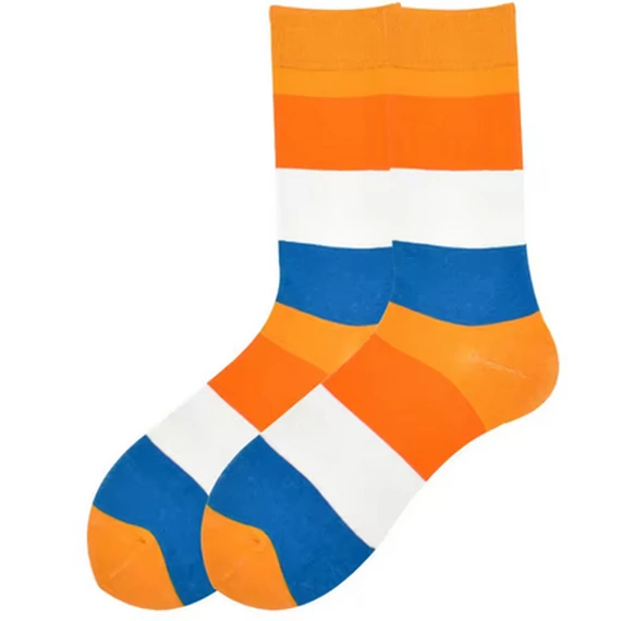 Férfi színes csíkos zokni