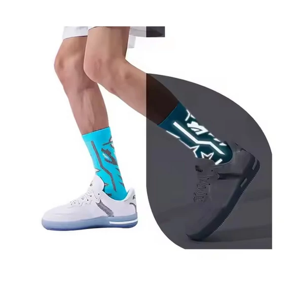 Férfi fényvisszaverő kerékpáros zokni